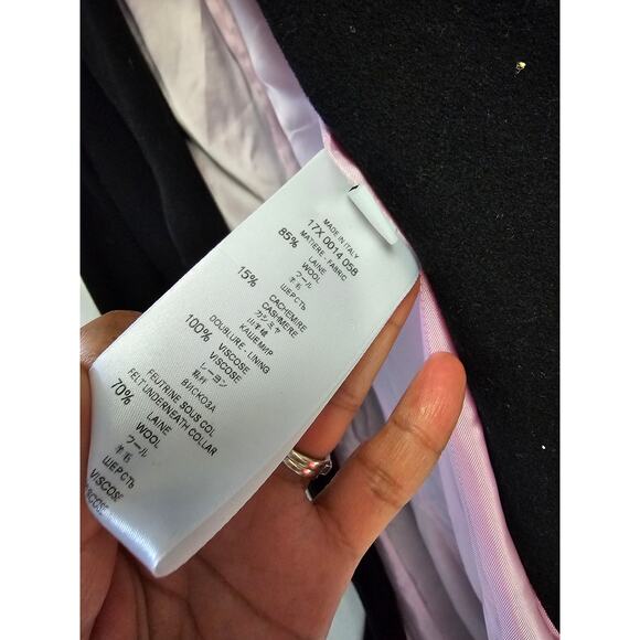 Givenchy Women's Single Breasted Coat Wool/ Cashmere Black size 38 - Picture 12 of 12
